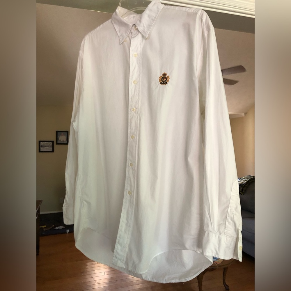 Ralph Lauren Polo Men’s White Button Up Shirt Large